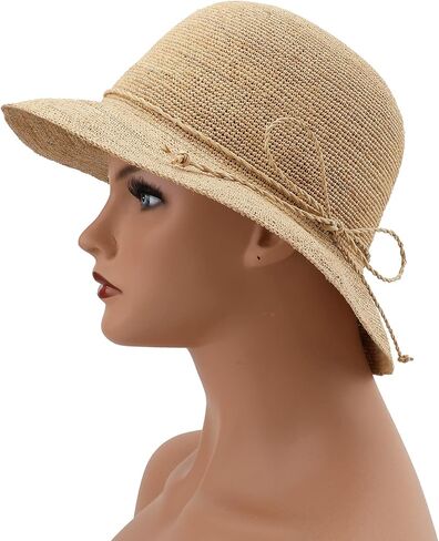Women's Bucket Hats Fashion Womens Summer Beach Sun Straw Hat in Saudi Arabia