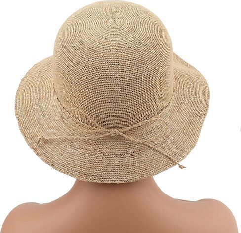 Women's Bucket Hats Fashion Womens Summer Beach Sun Straw Hat in Saudi Arabia