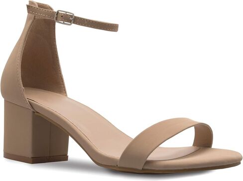 OLIVIA K Women's Ankle Strap Kitten Heel ? Adorable Low Block Metal Heel in Saudi Arabia