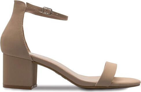 OLIVIA K Women's Ankle Strap Kitten Heel ? Adorable Low Block Metal Heel in Saudi Arabia