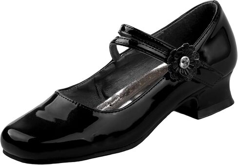 JOSMO Girl's Amelia Ballet Flat, Black Patent, 12 Medium US Little Kid in Saudi Arabia