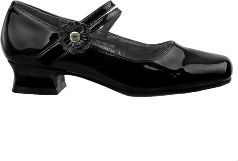 JOSMO Girl's Amelia Ballet Flat, Black Patent, 12 Medium US Little Kid in Saudi Arabia
