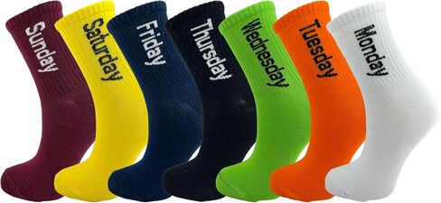 Colorful Perfume Scented Socks with Days Written 7 Pairs in Saudi Arabia