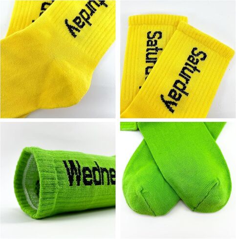 Colorful Perfume Scented Socks with Days Written 7 Pairs in Saudi Arabia