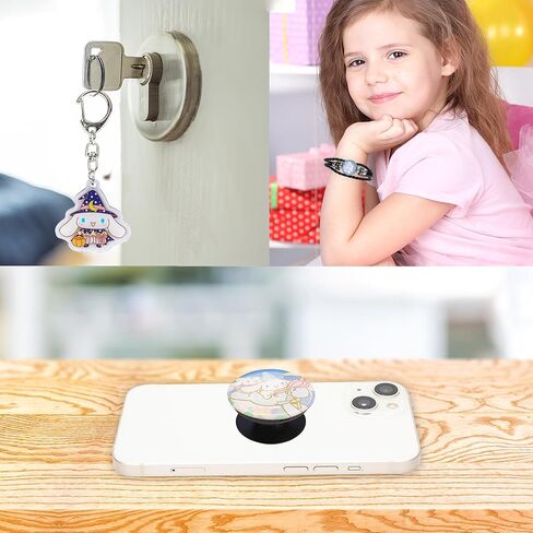 Cinnamoro Accessories Birthday Gift Set - Kawaii Cinnamoro Gift for Girls Including - Hairbands Bracelet Necklace Keychain Mirror Badges Storage Bag Holder Stickers in Kuwait