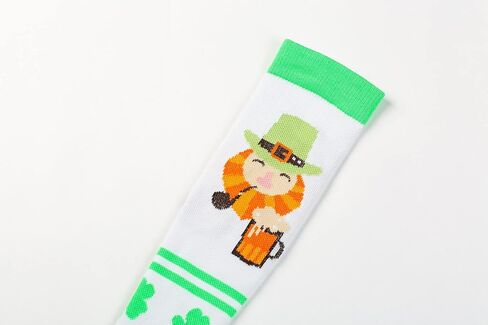 جوارب LEOSTEP لعيد القديس باتريك، زينة جوارب ضغط للعطلات الخضراء، جوارب عالية للركبة تدعم الساق in Kuwait