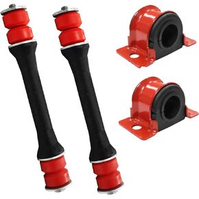 Suspension Dudes 6 PC OEM Designed Front Sway Bar Link Kit + Front CODE RED EXTREME Bracket/Bushing Kit FITS Explorer, Explorer Sport Trac 4WD, Mountaineer, Ranger, Bushing Made In USA K7275 K700542