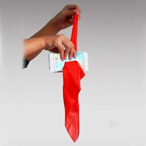 2 Pcs Nice Magic Tricks Scarf Through Cellphone with Video Tutorial - Scarf Penetrate Phone Tricks - Close-Up Magic Tricks - Magic Funny Silk Thru Mobile
