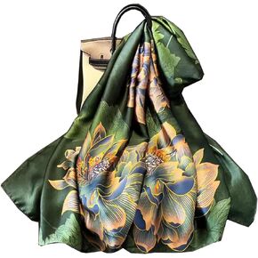 K-Elewon Silk Feeling Scarf Head scarf Fashion Scarves Long Lightweight Sunscreen Shawls for Women