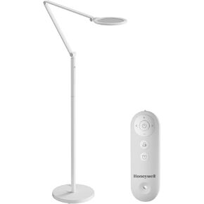 Honeywell LED Floor Lamp - F01BK Sunturalux™ Eye Caring Dimmable Standing Light with Remote,Bright Natural Daylight 5 Colors & 5 Brightness Adjustable Tall Lampara for Home Office Living Room Bedroom