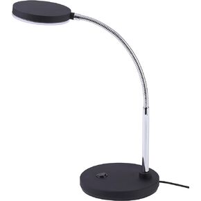 LED Metal Gooseneck Desk Lamp, Flicker Free, Adjustable Head (VLED1800BK), Black