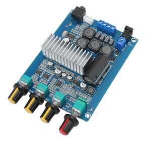 Bluetooth Amplifier Board 4.2, 50Wx2 Stereo Audio Receiver 2 Channel Amplifier Board TPA3116D2, 12-24V, Wireless High Power Digital Amp Module, Bass Midrange Treble Tritone Potentiometer