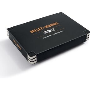 LEUCHTTURM1917 371123 Bullet Journal Pocket, 14,3x10,3 cm, 46 Numbered Double Pages, Dotted, Black, 3-Pack