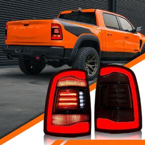 مصابيح خلفية LED لـ 2009-2018 Dodge RAM 1500 2500 3500 [لطراز الهالوجين وLED في المصنع] مجموعة الضوء الخلفي مع مصباح خلفي للرسوم المتحركة/السائق والراكب