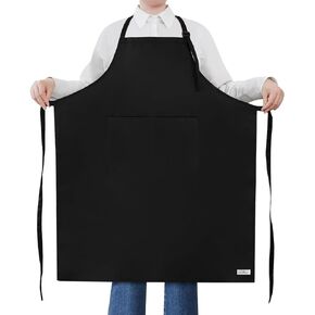 ROTANET Extra Large Apron for Men Adjustable Bib Apron with 2 Pockets Cooking Kichen Aprons Women Chef Water & Oil Resistant
