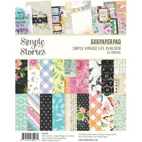 Simple Stories Double-Sided Paper Pad 6"X8" 24/Pkg-Simple Vintage Life In Bloom SVL19726