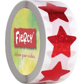1 inch Gold Star Stickers with Glitter Holographic Pattern, 500 pcs Sparkling Self-adhensive Label Roll, Star Stickers for Personal and Business Use