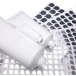 5 Sheets 11MM 0.43Inch Diameter Round Silver Aluminum Foil Sealing Stickers Soft Tube Lotion Cosmetic Bottles Stoppers Paster Sealers Liners for Cosmetic Bottle Jar Toothpaste Soft Tube