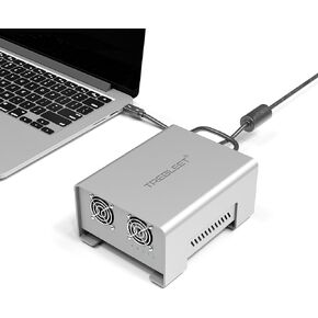 Thunderbolt 3 Four-Slot M.2 NVMe SSD Enclosure 40Gbps up to 2800MB/s Support Thunderbolt 2 Compatible with M1 M2 (Performance Edition)