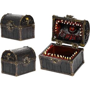 DND Mimic Chest Dice Storage Box, Small Dice Case D&D Dice Gift Box Perfect for Dungeons and Dragons RPG Tabletop Game, Can Holds 2 Sets of Polyhedral Dice