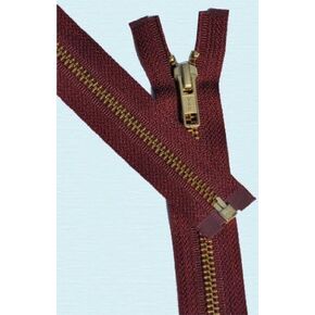 YKK 26" Medium Weight Jacket Zipper YKK #5 Brass ~ Separating ~ 527 Burgundy Wine (1 Zipper/Pack)