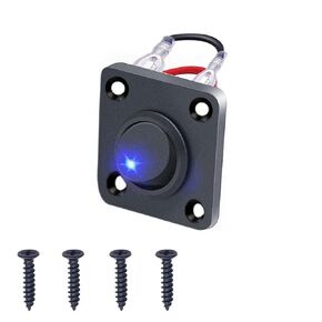 Rocker Switch Panel 20A Waterproof On Off 12V BlueToggle Switch for Cars Trucks Boats, 2 Years Warranty