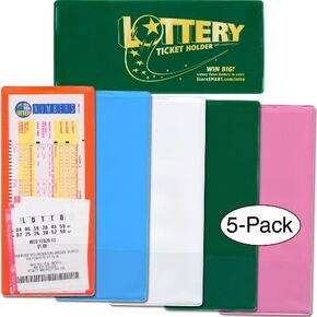 StoreSMART - Lotto Ticket Holders 5-Pack - Plastic - Go for The Gold Collection (LTGOLD)