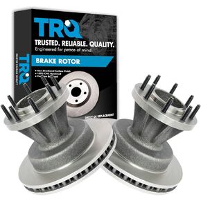 TRQ Front Disc Brake Rotor Pair Set for 1999-2002 Ford F350 Super Duty Truck RWD with 4 Wheel ABS & Dual Rear Wheels DRW Models Only