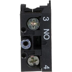 Schneider Electric ZB2BE101 Harmony XAC Add-On Single Contact Block for Industrial Machines and Manufacturing, Screw Clamp Terminal, Spring Return, 1 Speed, Front Mounting, 1NO