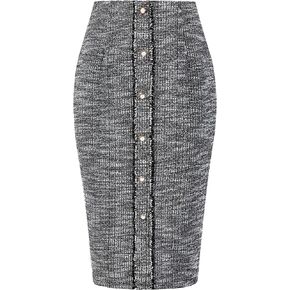 Women's Elegant Skirt Knee Length Office Tweed Pencil Skirts