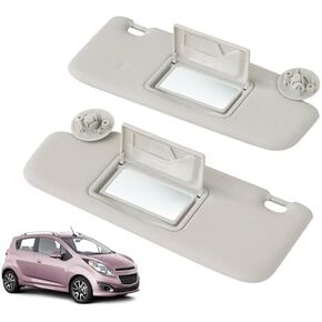 Gray Sun Visor Set Left and Right Side Compatible with Sonic 2012-2020, Compatible with Spark 2011-2022 42478247 42478249