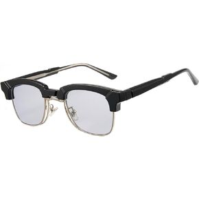Cyxus Tinted Sunglasses for Women Men Trendy Browline Frame Sunglasses UV Protection for Outdoor 1557