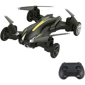 GoolRC Mini Drone for Kids, Drone with Camera for Adults, 4K HD 2 in 1 RC Quadcopter with Land and Fly Mode, LED Lights, Auto Hovering, 3D Flips, Headless Mode, APP Control, Speed Adjustment (Yellow)