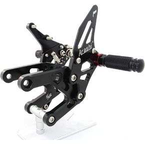 Arashi Rearsets مساند القدمين FootPegs لياماها MT07 FZ07 2014-2022 دراجة نارية الملحقات قابل للتعديل القدم ربط الراحة 1 مجموعة الأسود MT FZ 07 2015 2016 2017 2018 2019 2020 in Kuwait