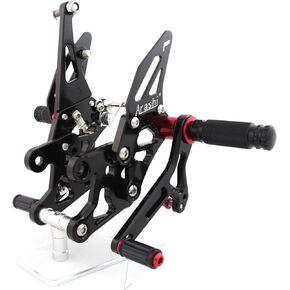 Arashi Rearsets Footrests FootPegs for YAMAHA YZF R1 R1M R1S RN32 2015-2023 Motorcycle Accessories Adjustable Foot Peg Rest Set Black 2016 2017 2018 2019 2020