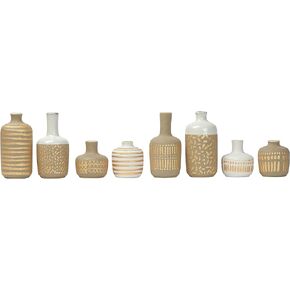 Main + Mesa Decorative Stoneware Vases, Set of 8