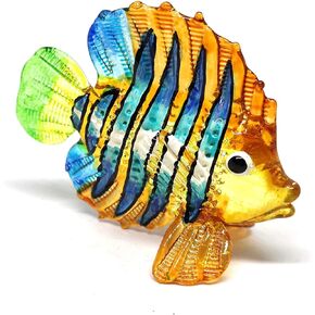 ZOOCRAFT Aquarium Handicraft Miniature Hand Blown Glass Fish Figurine Collectibles