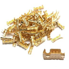 200Pcs U-Shaped Terminal tab Small Teeth Pressing Button Quick Connect Terminal Wiring 0.5 to1.5 Square - (Pins: 200Pcs)
