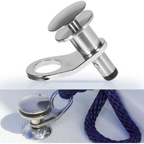 Yoursme 3/8'' Quick Release Boat Fender Holder 316 Stainless Steel Quick Release Boat Fender Holder Mount Cleat Hook Universal Fit 3/8 inch Receiver