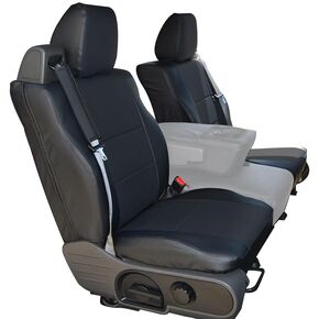 Iggee for 2004-2008 Ford F-150 Built in Seatbelt Type Artificial Leather Custom Exact fit 2 Front seat Covers (Beige)