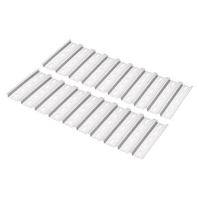 MECCANIXITY DIN Rail Slotted Aluminum Mounting Guide 100mm Long 35mm Wide 7.5mm High Silver Tone Pack of 20