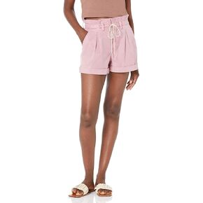 PAIGE Women's Carly Short High Wasited Inverted Pleat Paper Bag Waist in Vintage Garden Rose