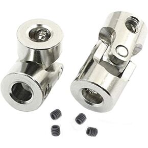 2 Pack Universal Joint Shaft Coupler Coupling Steering Connector for RC Car Crawler Boat,4mm to 3mm