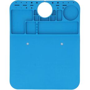 Microscope Silicone Base with Screw Positioning Holes, Heat Resistant Anti Static Multifunctional Micro Soldering Mat, for Maintenance