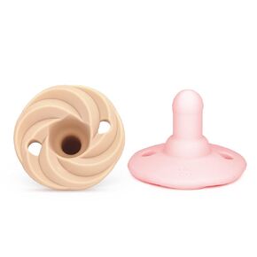 Holland Classic Pacifier, (3+ Months, Blush/Smash Cake), Natural Shape, 100% Silicone