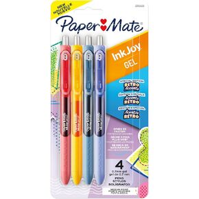 Paper Mate InkJoy Gel Pens, Tropical Vacation Colors, Medium (0.7mm) Point, Retractable, 4 Count (Pack of 2)