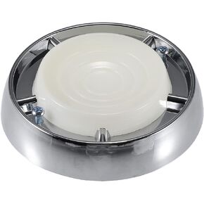 Car Dome Light Bezel Lens Lamp Cover with Screws Car Interior Light Lens for Ford for Mustang 1967-1970 Plastic Silver Tone