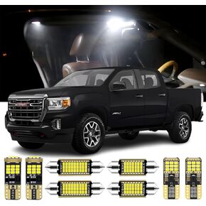 16 Pieces Canyon Chevy Colorado LED Interior Lights Kit Replacement for GMC Canyon 2015 2016 2017 2018 2019 2020 2021 2022 2023 2024 White Interior LED Bulb Package + License Plate Light, Install Tool