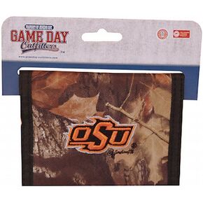 NCAA Oklahoma State Cowboys Mens Bi-Fold Wallet (Camo)