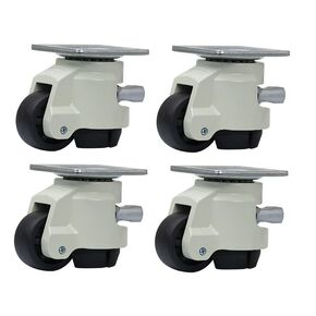 4 Pack Leveling Casters Heavy Duty for Workbench 250kg/551lbs per Caster, Upgraded Handle Design Retractable Caster Wheels, 360 Degree Swivel Castors for Machine, Equipment, Shelves